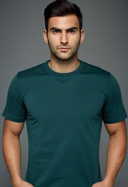 dark green Plain T-Shirt