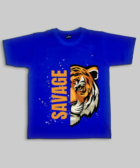 Savage Stripes Blue Color T-Shirt