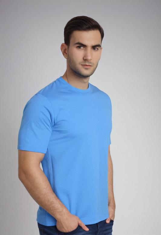 light blue Plain T-Shirt