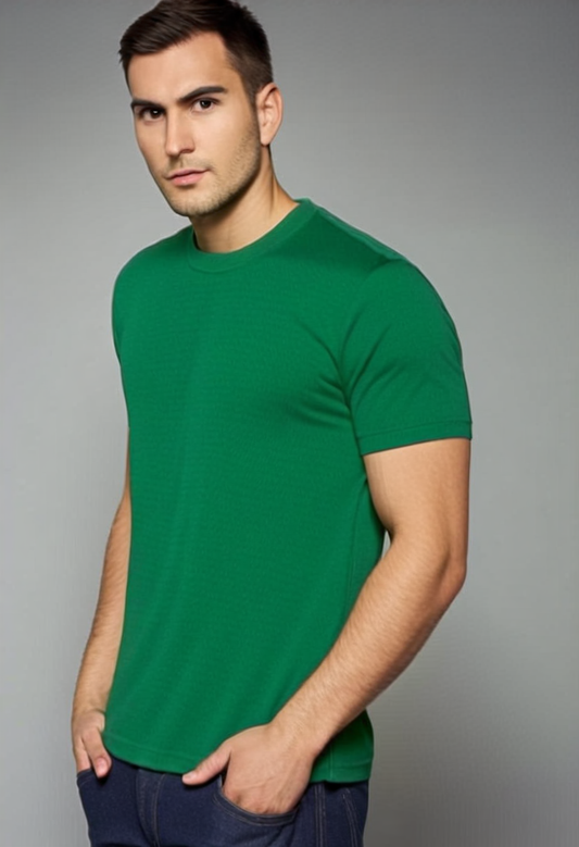 light green Plain T-Shirt