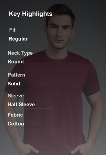 Maroon Plain T-Shirt