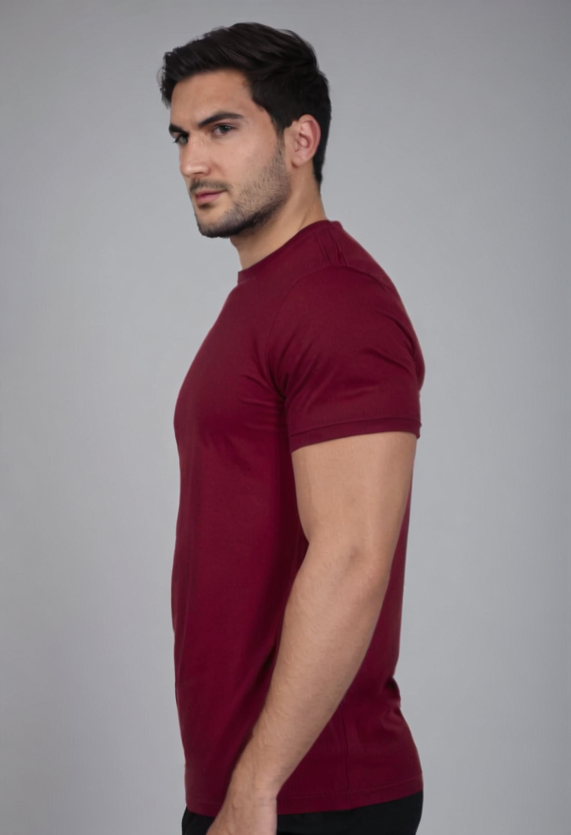 Maroon Plain T-Shirt