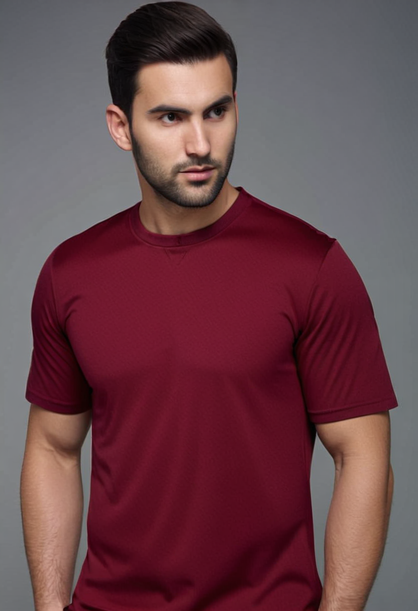 Maroon Plain T-Shirt