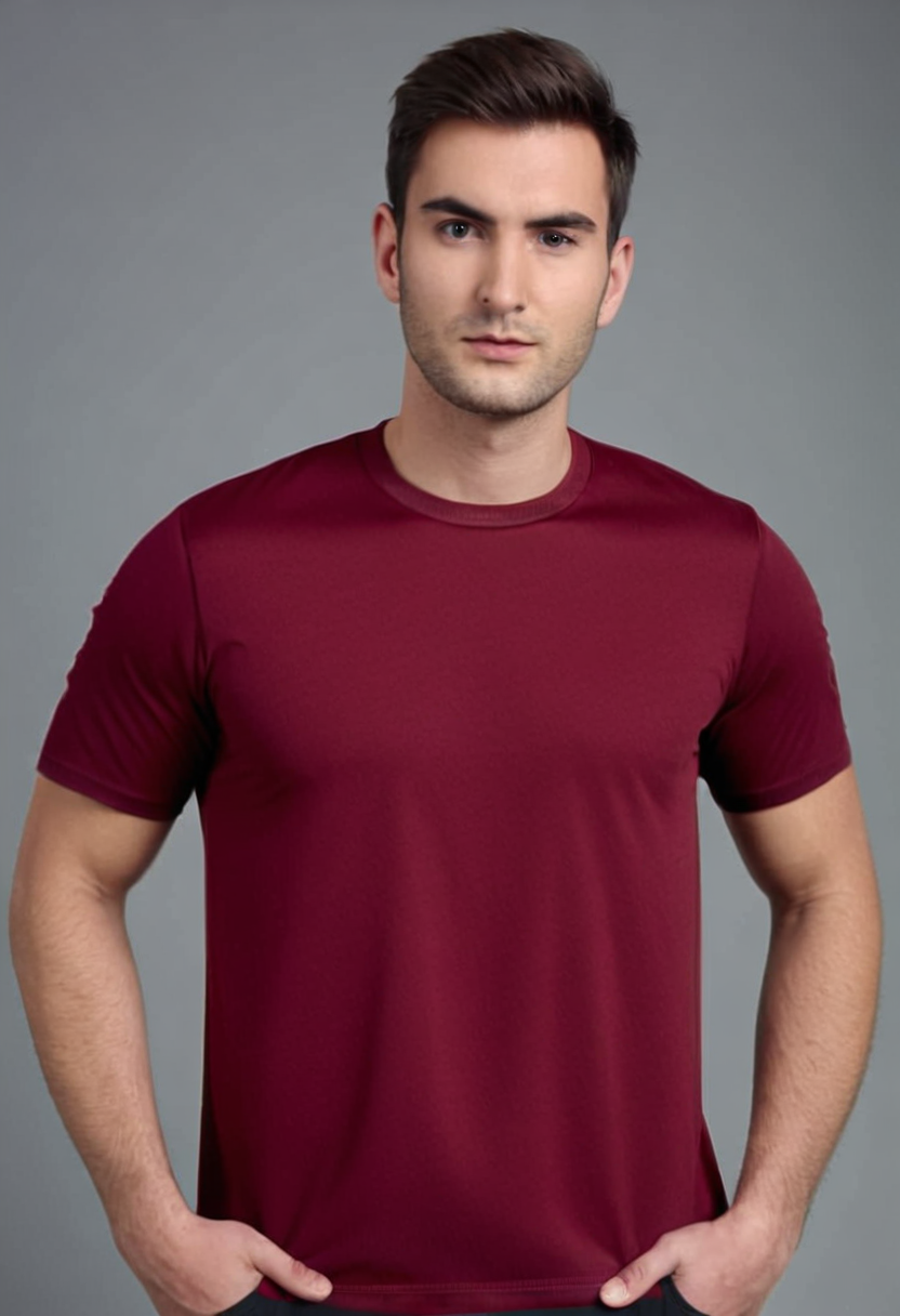 Maroon Plain T-Shirt