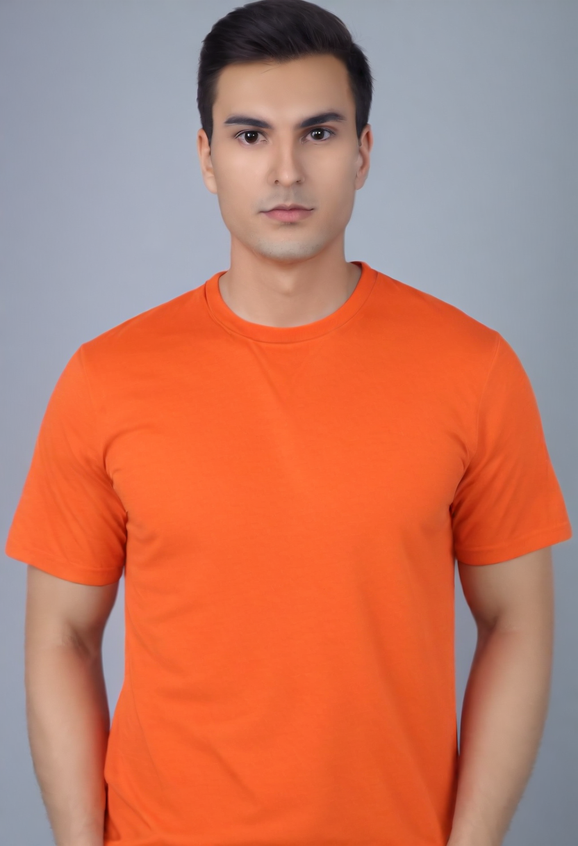 Orange Plain T-Shirt