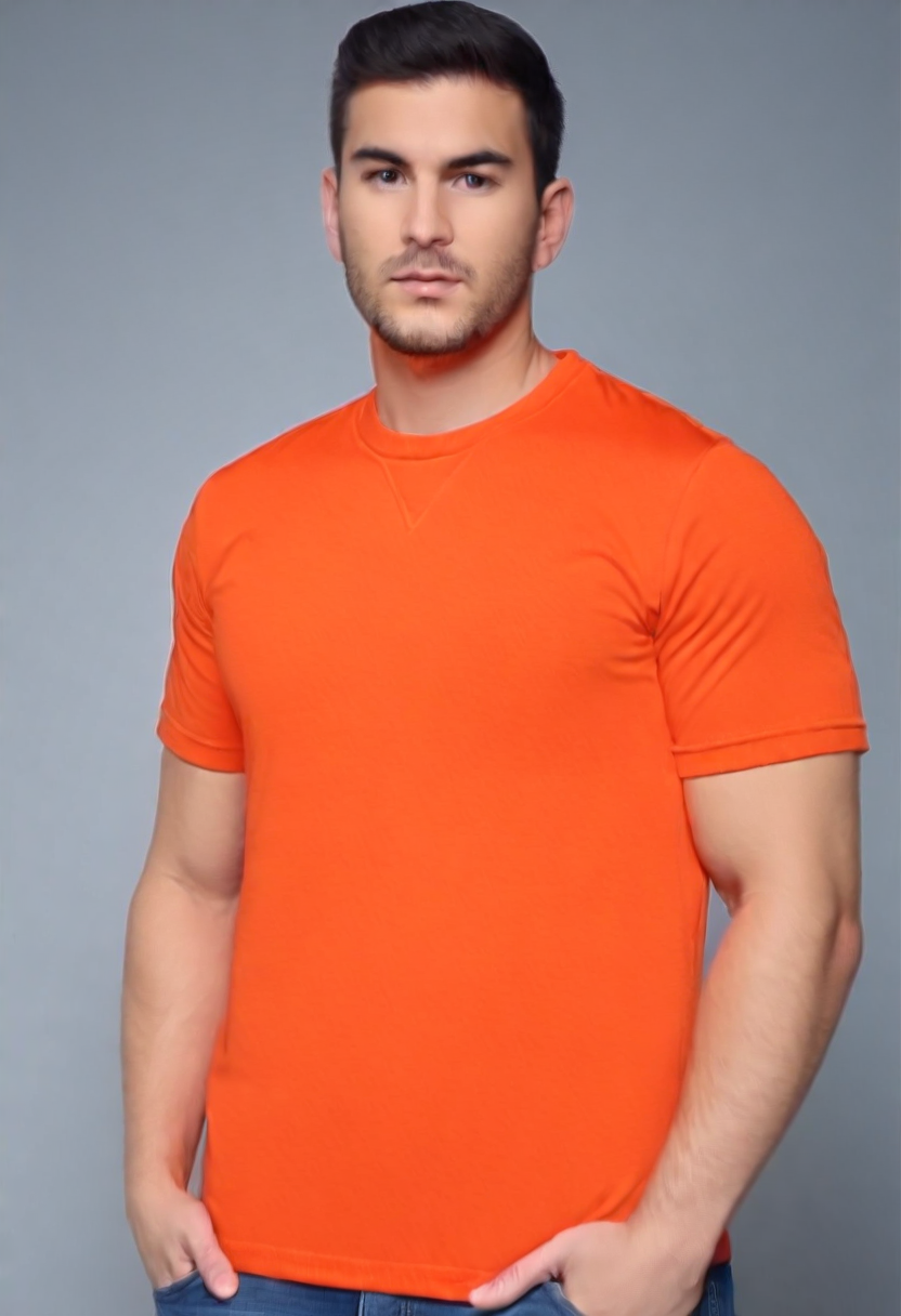 Orange Plain T-Shirt