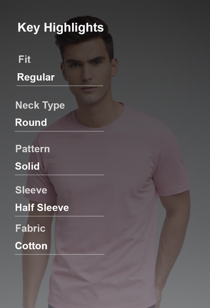 Pink Plain T-Shirt