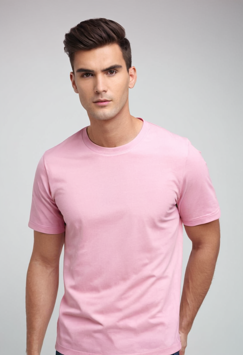 Pink Plain T-Shirt