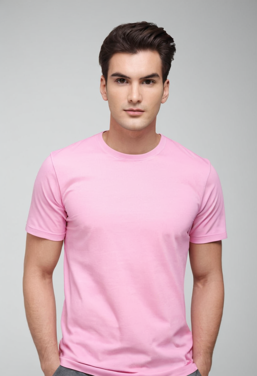 Pink Plain T-Shirt